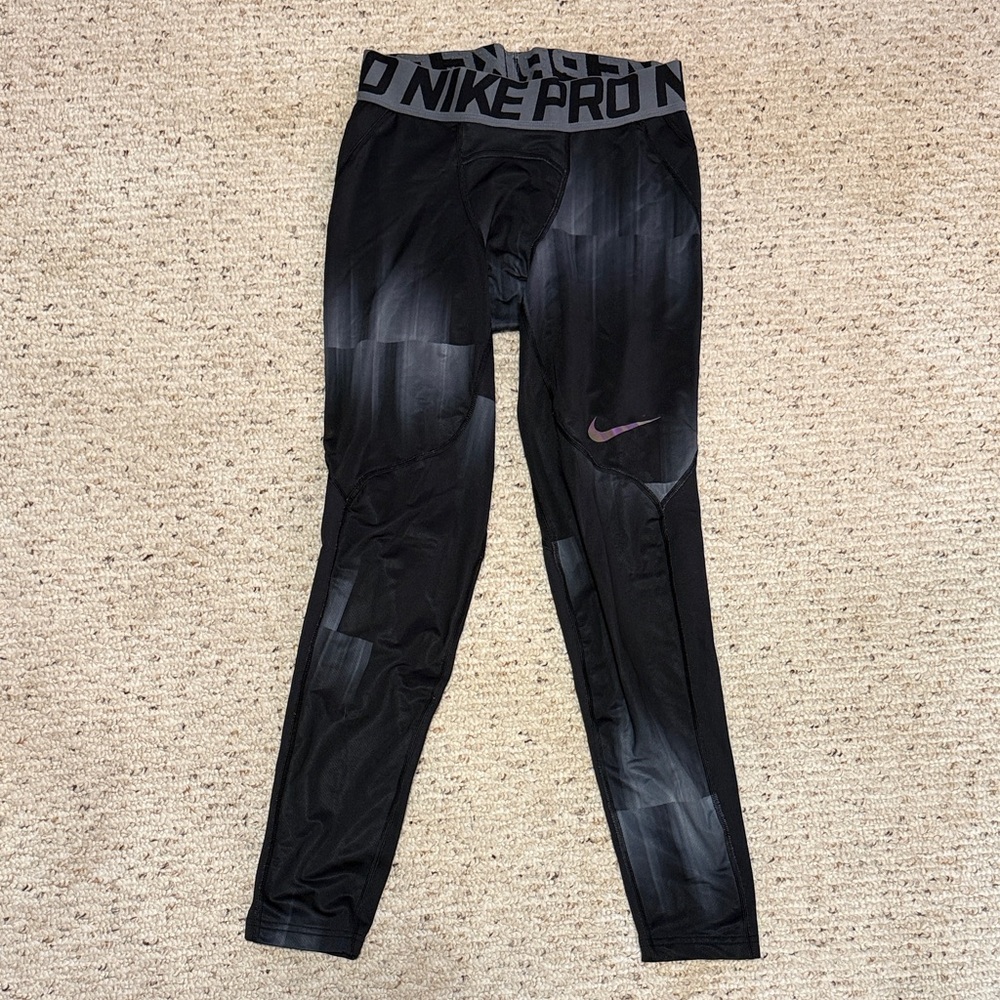 Nike Pro Black and Gray Men's tights